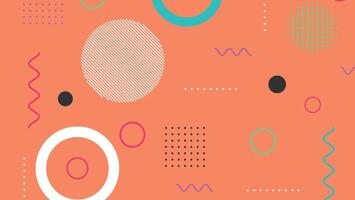 Trendy modern abstract background with memphis elements vector