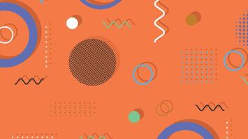 Trendy modern abstract background with memphis elements vector