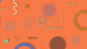 Trendy modern abstract background with memphis elements vector