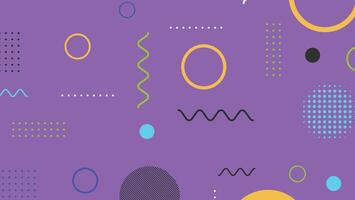 Trendy modern abstract background with memphis elements vector