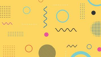 Trendy modern abstract background with memphis elements vector