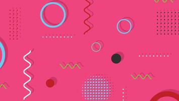 Trendy modern abstract background with memphis elements vector