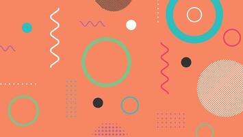 Trendy modern abstract background with memphis elements vector