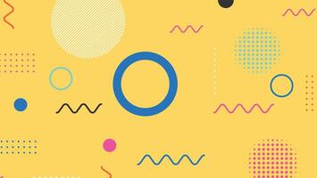 Trendy modern abstract background with memphis elements vector