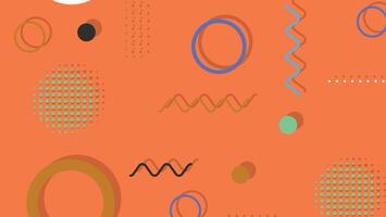 Trendy modern abstract background with memphis elements vector