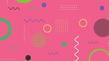 Trendy modern abstract background with memphis elements vector