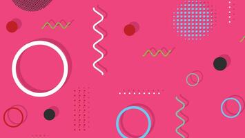 Trendy modern abstract background with memphis elements vector