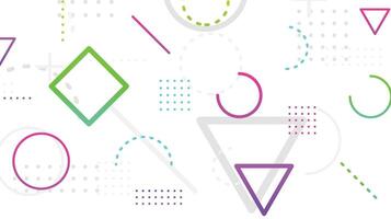 Cool geometric with minimal background design vector