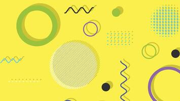 Trendy modern abstract background with memphis elements vector