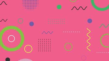 Trendy modern abstract background with memphis elements vector