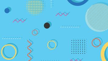 Trendy modern abstract background with memphis elements vector