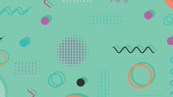 Trendy modern abstract background with memphis elements vector