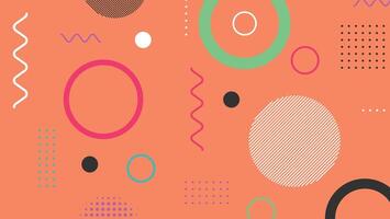 Trendy modern abstract background with memphis elements vector