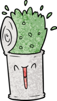 cartoon happy exploding soup can png