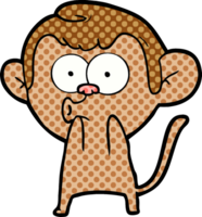cartone animato sorpreso scimmia png