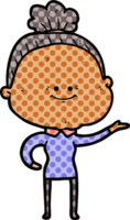cartoon happy old woman png