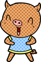 contento cartone animato maiale png