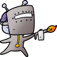 friendly cartoon spaceman welding png