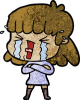 cartoon woman in tears png