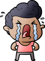 cartoon crying man png