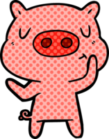 cochon de contenu de dessin animé png