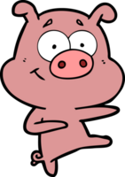 Cartoon-Schwein zeigt png