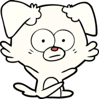 nervous dog cartoon png