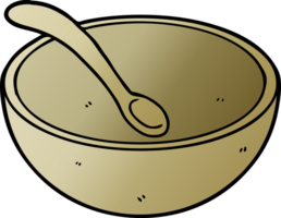 cartoon wooden bowl and spoon png