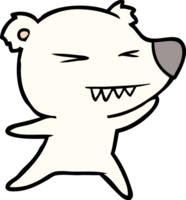 desenho de urso polar com raiva png