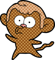 cartoon surprised monkey png