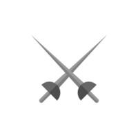Fencing Sword Icon Flat Design Simple Sport Vector Perfect Web and Mobile Illustration