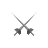 Fencing Sword Icon Flat Design Simple Sport Vector Perfect Web and Mobile Illustration