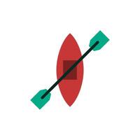 Canoe Icon Boat Flat Design Simple Sport Vector Perfect Web and Mobile Illustration