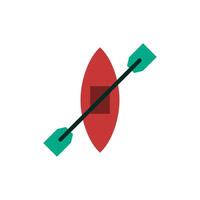 Canoe Icon Boat Flat Design Simple Sport Vector Perfect Web and Mobile Illustration