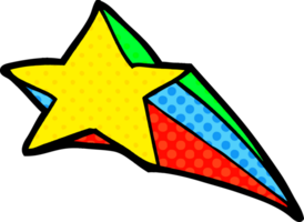 dessin animé décoratif étoile filante png