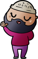 cute cartoon man with beard png