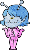 cartoon alien girl png