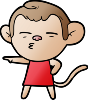 cartoon suspicious monkey png