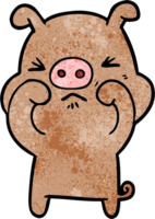 dessin animé cochon grincheux png