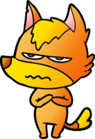 angry fox cartoon character png