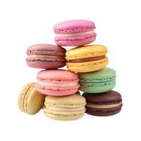 AI generated Macaroons clip art png