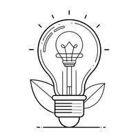 Breakthrough idea business Continuous line art Vector illustration