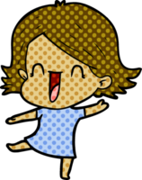 cartoon laughing woman png