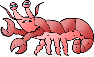 mão desenhado desenho animado lagosta png