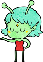 cartoon alien girl png