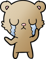 crying cartoon bear png