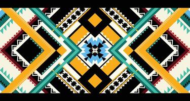 Geometric Ethnic pattern vector. African, American, Mexican, Western Aztec motif striped and bohemian pattern. designed for background,wallpaper,print, carpet,wrapping,tile,batik.vector illustratoin. vector