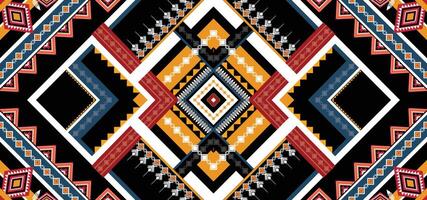 Geometric Ethnic pattern vector. African, American, Mexican, Western Aztec motif striped and bohemian pattern. designed for background,wallpaper,print, carpet,wrapping,tile,batik.vector illustratoin. vector