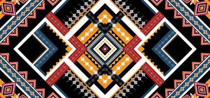 Geometric Ethnic pattern vector. African, American, Mexican, Western Aztec motif striped and bohemian pattern. designed for background,wallpaper,print, carpet,wrapping,tile,batik.vector illustratoin. vector