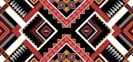 Geometric Ethnic pattern vector. African, American, Mexican, Western Aztec motif striped and bohemian pattern. designed for background,wallpaper,print, carpet,wrapping,tile,batik.vector illustratoin. vector